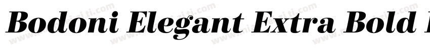 Bodoni Elegant Extra Bold Italic字体转换